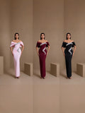 Enchanted Garden Sliver Petal High-Slit Maxi