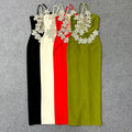 High-Glitz Rhinestone Strap Bandage Dress
