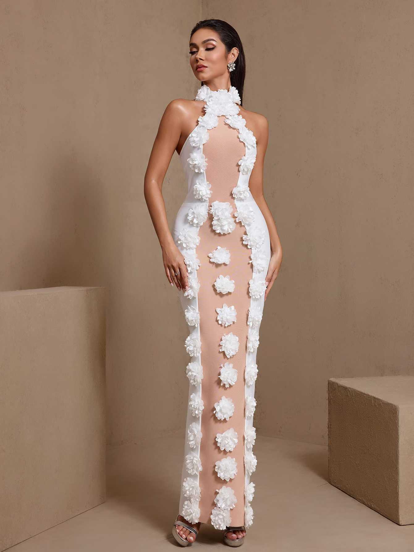 Pure White Honeymoon Bandage Dress