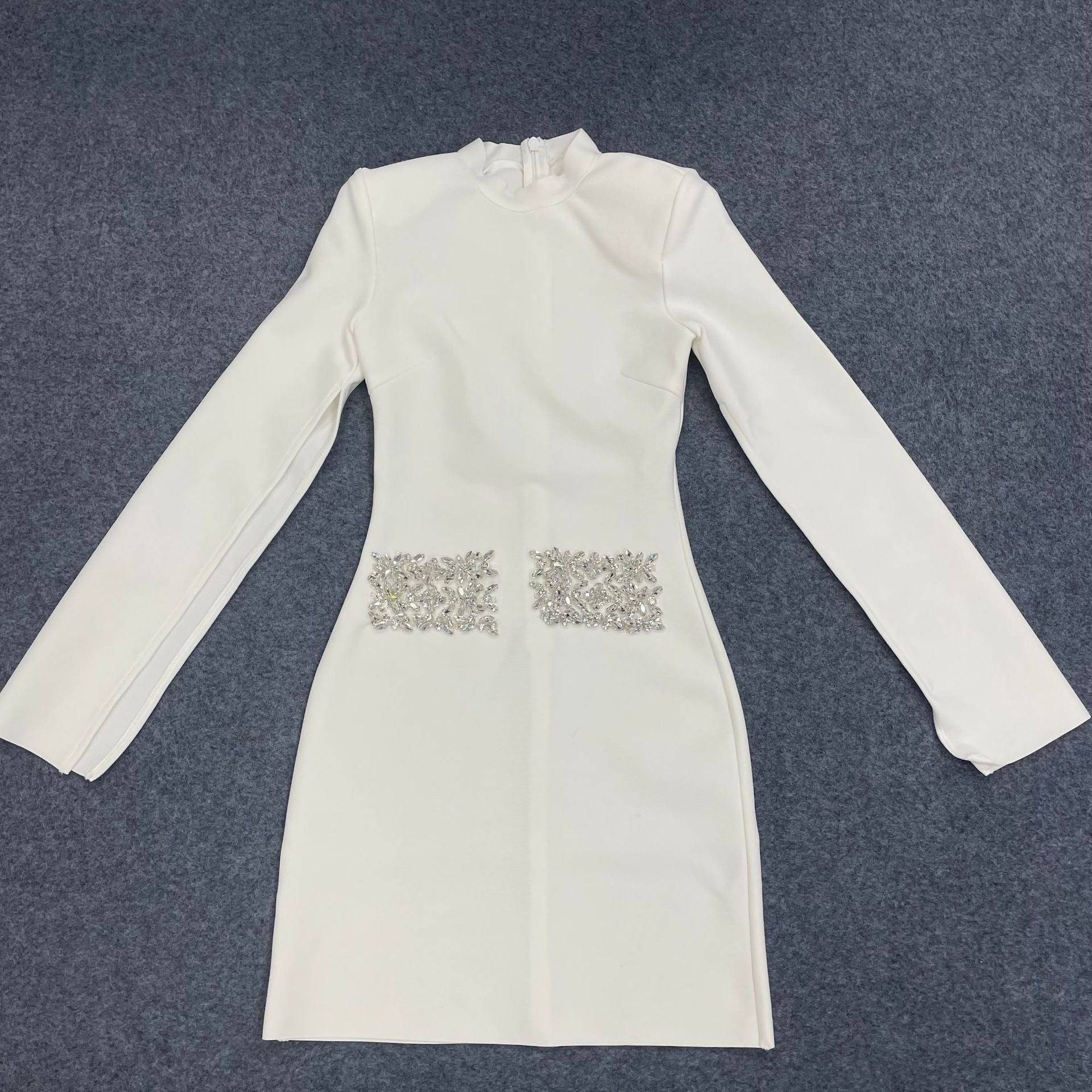 Blazer-Style Cross-Over Bandage Dress
