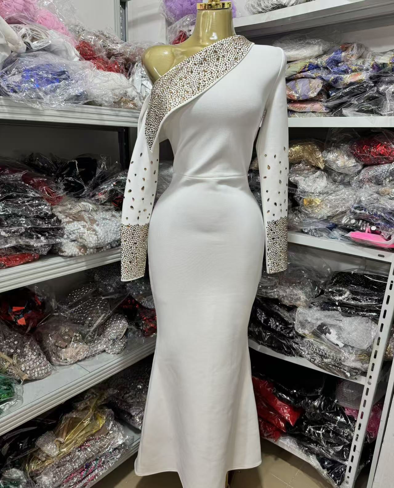 Tuxedo-Style Wrap Front Bandage Dress