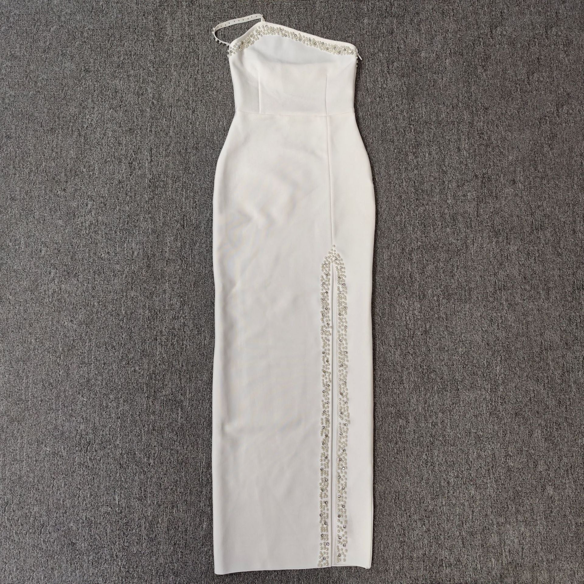Sexy Spaghetti Strap Beaded Rhinestone Elegant Socialite Style