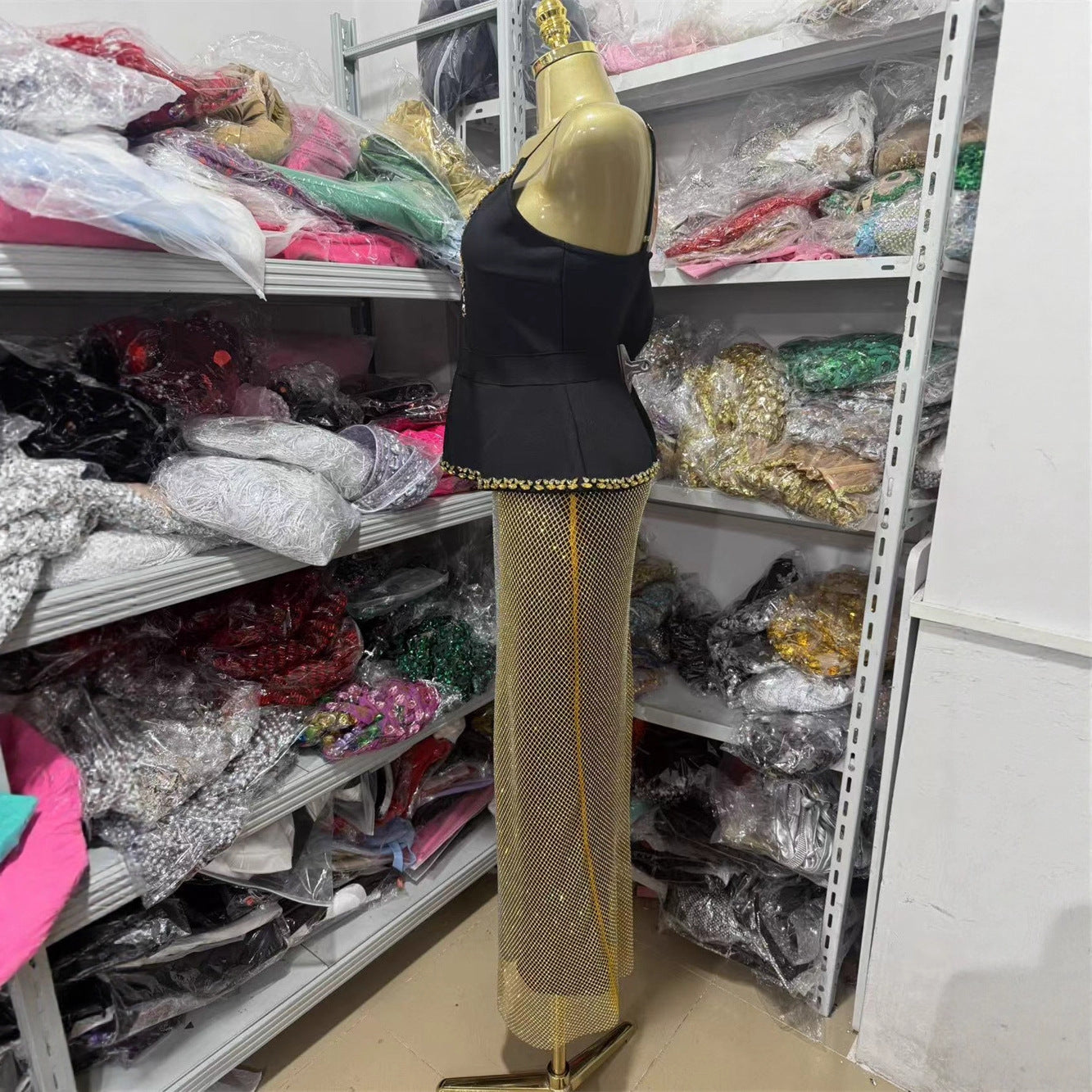Gold Hardware Luxury Bandage Dress