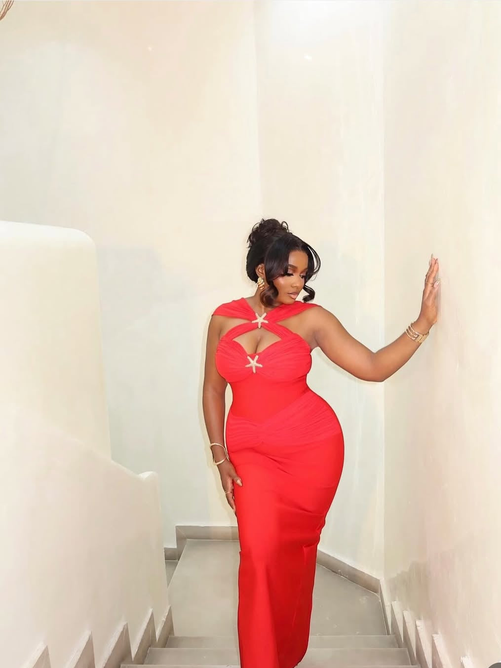 Halterneck Dress, Tight and Sexy Starfish Hip-Hugging Fashionable Long Gown