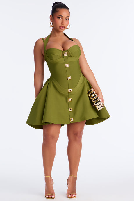 Criss-Cross Bandage Wrap Dress