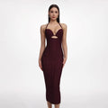 Elegant Cape-Sleeve Bandage Dress