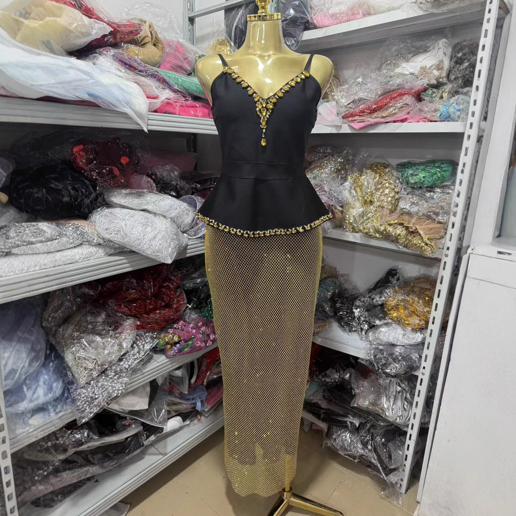 Gold Hardware Luxury Bandage Dress
