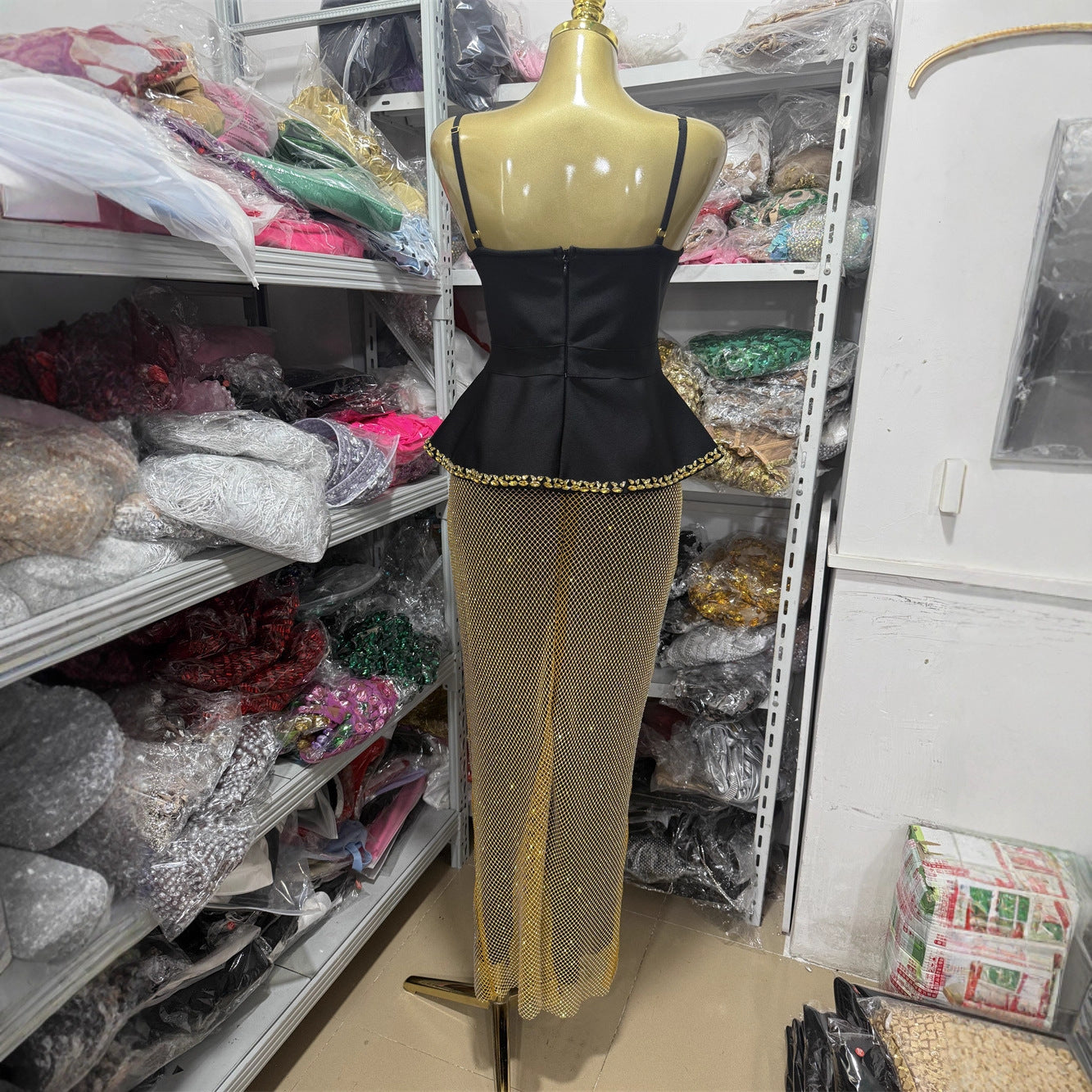 Gold Hardware Luxury Bandage Dress