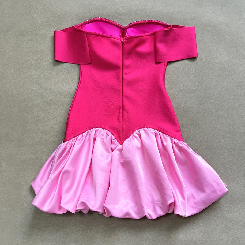 Molten Luxury Crimson Crystal Dress