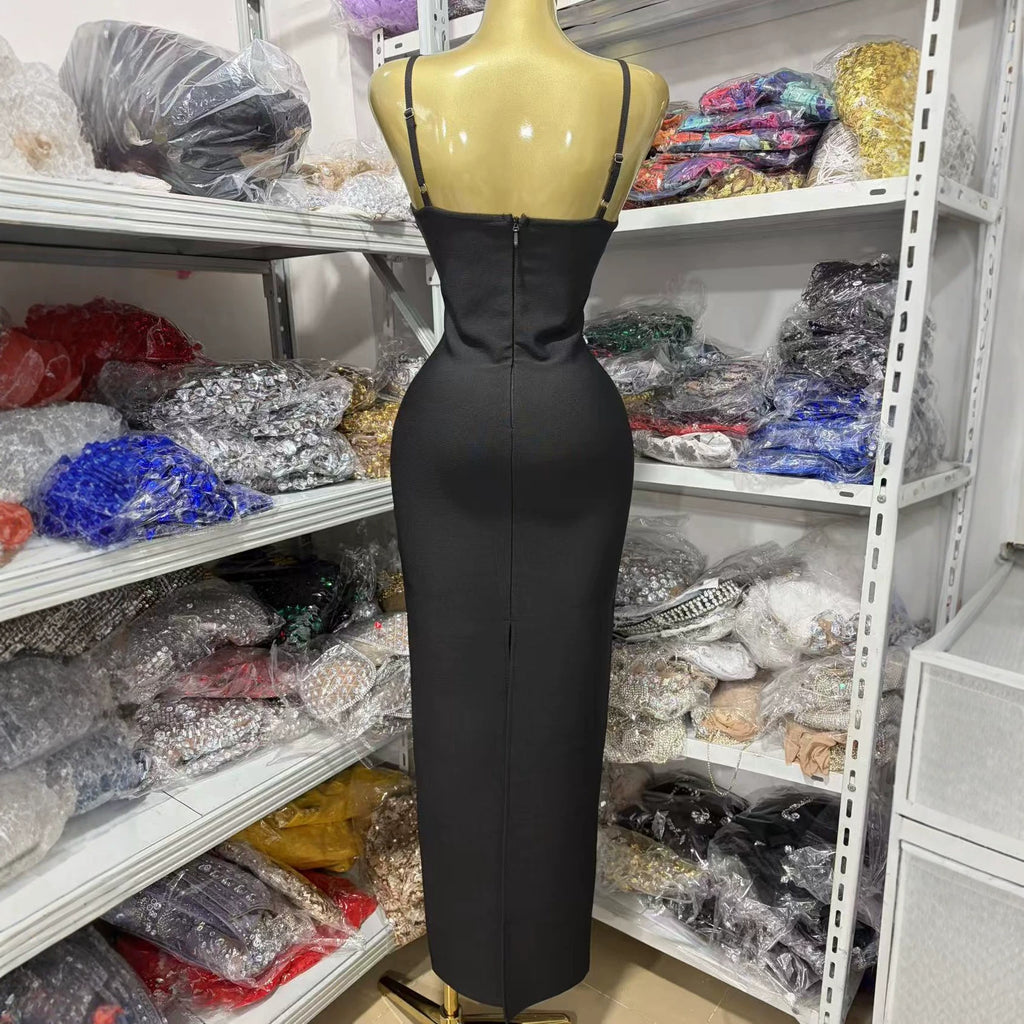 Goddess Drape Chiffon-Bandage Gown