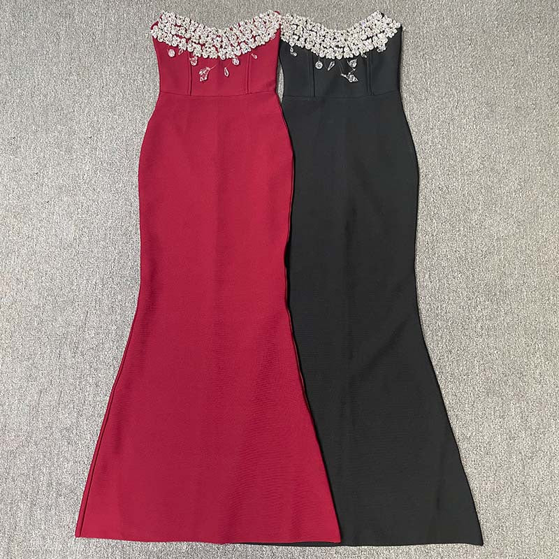 Diamond Frost Sleeveless Bandage Party Dress