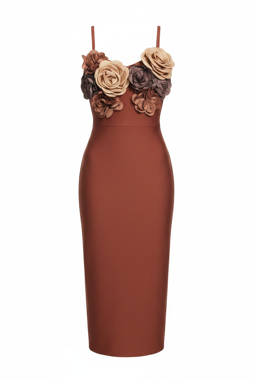 Bold Color-Block Geometric Bandage Dress
