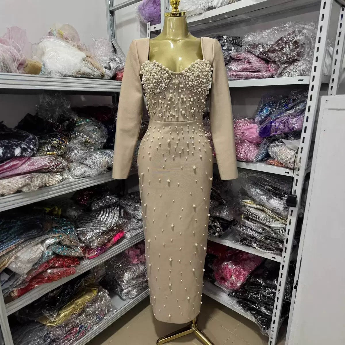 Solid Tone Heavy-Weight Bandage Dress
