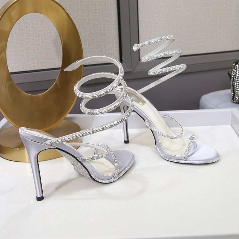 Red Carpet Rhinestone Wing Stilettos