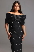 Premium Ribbed Rayon Bandage Gala Dress