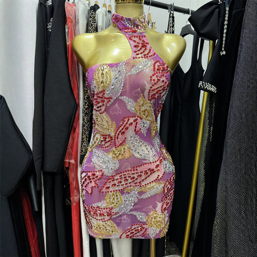 Billionaire Babe Crystal Mini Dress