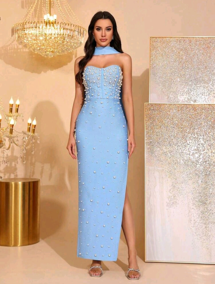 Scarlet Heat Sleeveless Beaded Dress