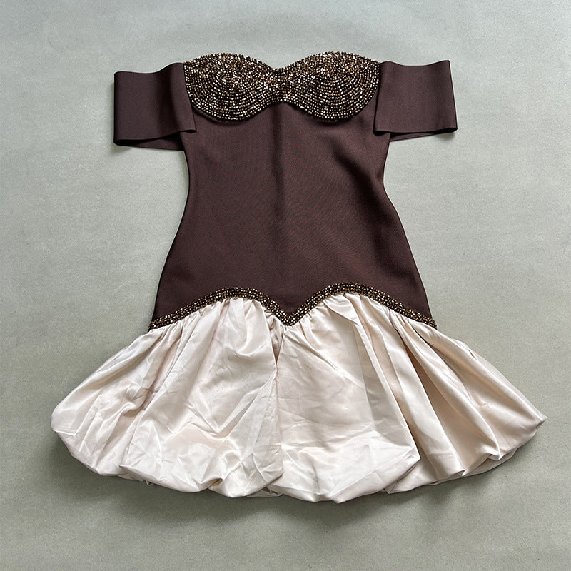 Molten Luxury Crimson Crystal Dress