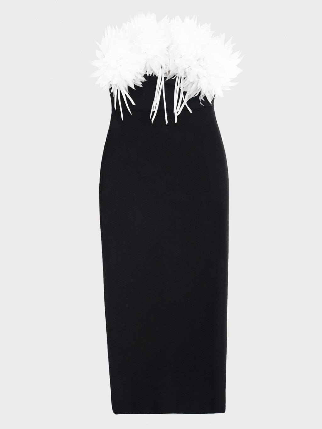 Strapless Feathers Bandage Dress