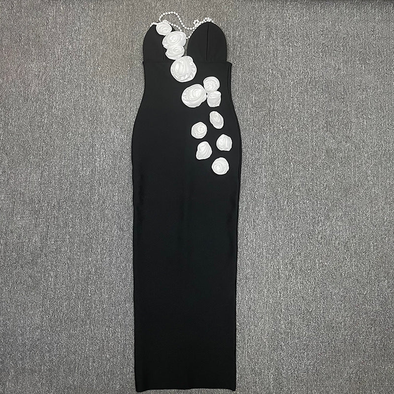 Intricate Macramé Back Bandage Dress