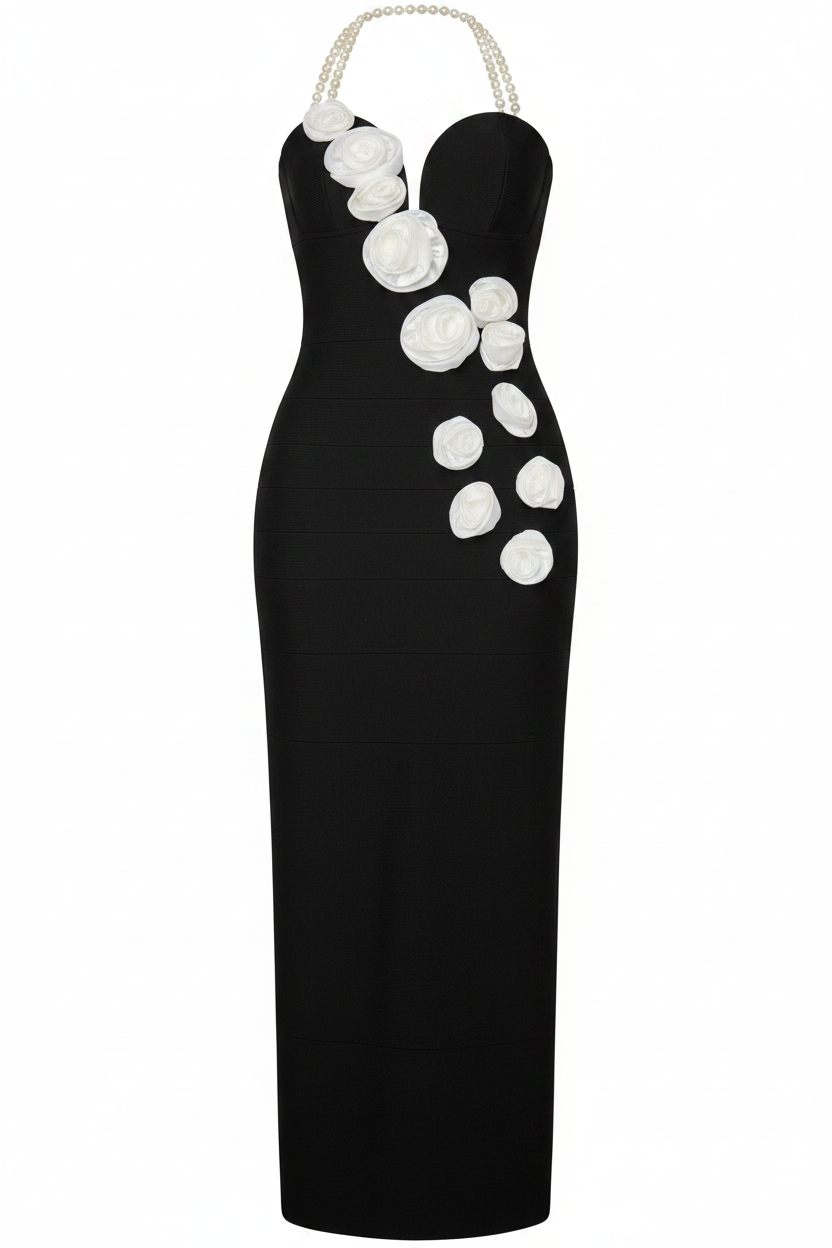 Intricate Macramé Back Bandage Dress