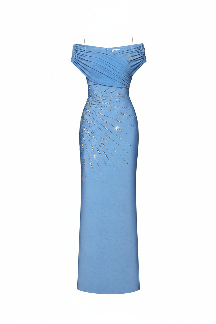 Crystal-Encrusted Sweetheart Bandage Dress