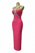 Goddess Drape Chiffon-Bandage Gown