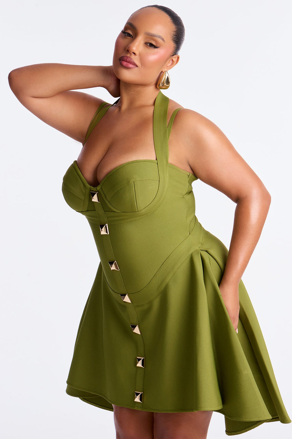 Criss-Cross Bandage Wrap Dress