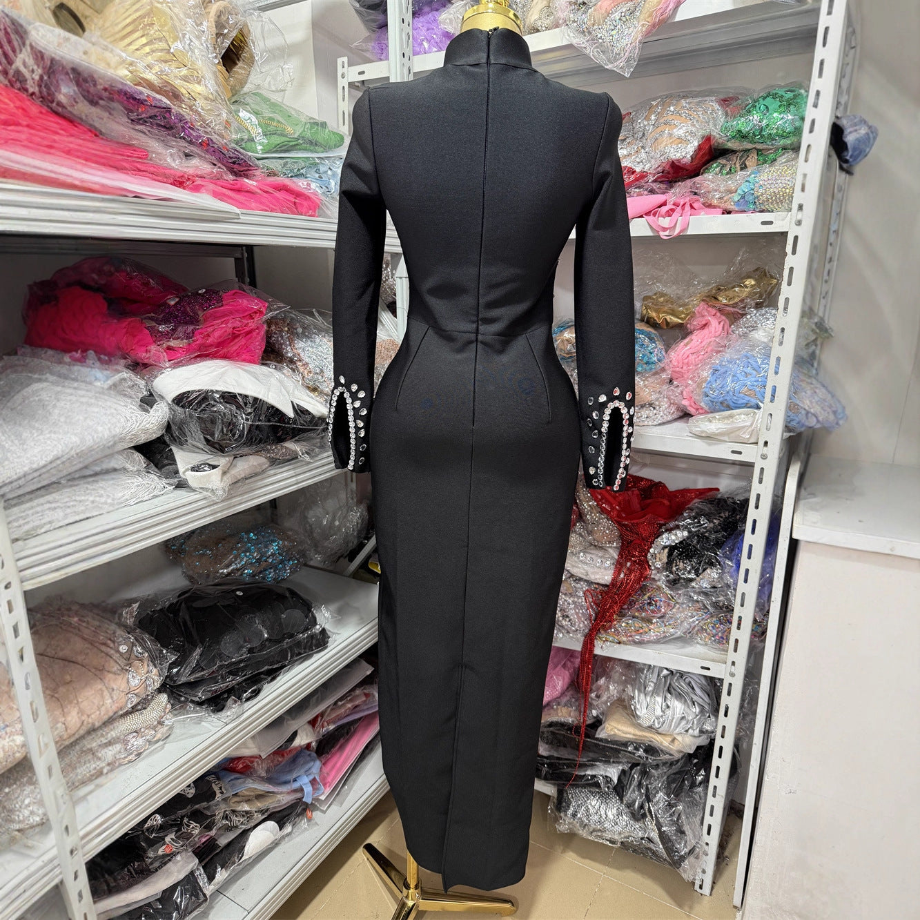 Classy Luxury Diamond-Encrusted Elegant Bandage Dress