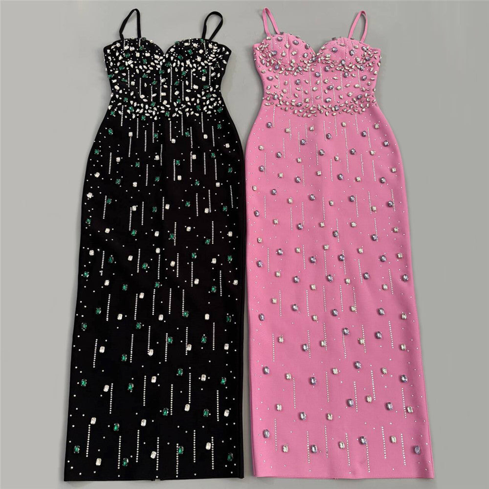 Couture Black Diamond & Emerald Statement Gown