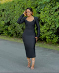 V-neck Long Sleeve Bodysuit