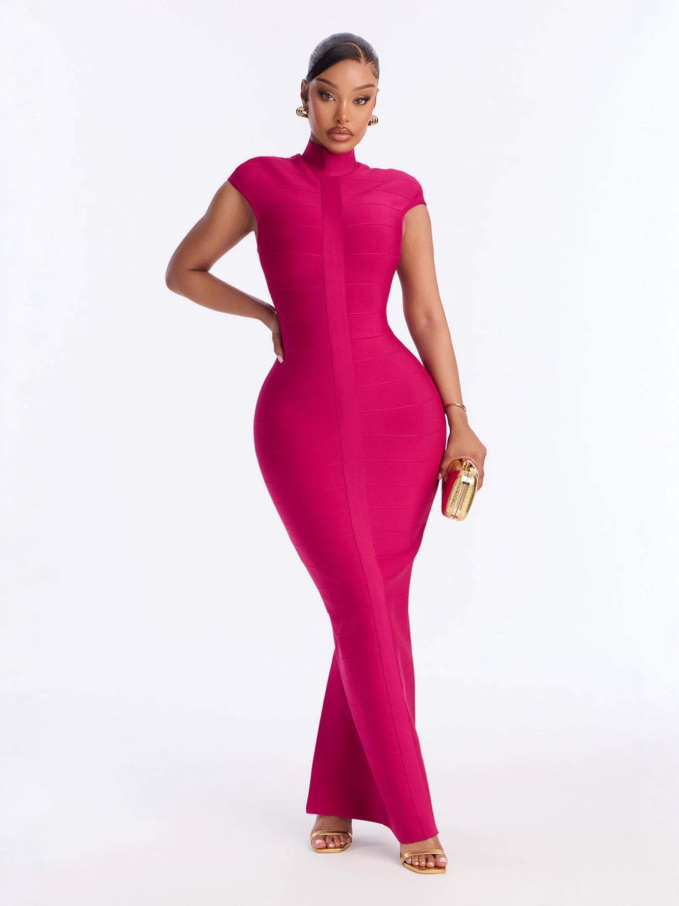 THE HILDA PREMIERE VOGUE — Signature Sculpting Bandage Dress in Magenta