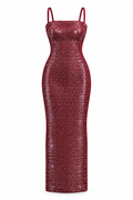 Bordeaux Glamour Strappy Dress