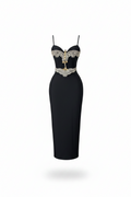 Crystal-Encrusted Sweetheart Bandage Dress