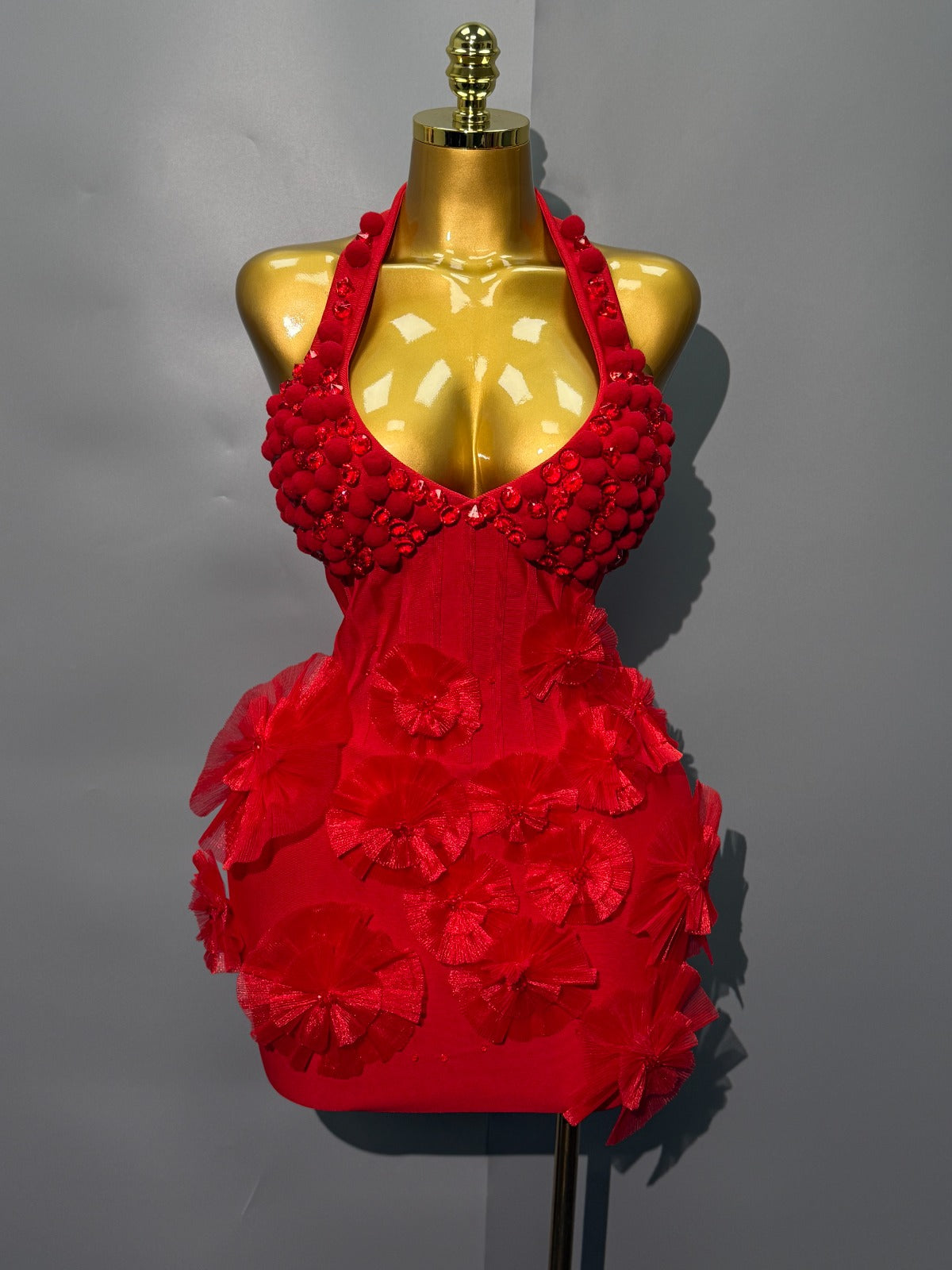 Aries Red Flame Sculpting Birthday Gown