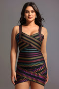 Ribbed Texture Summer Bandage Midi