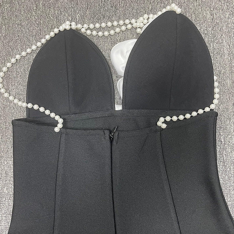 Intricate Macramé Back Bandage Dress