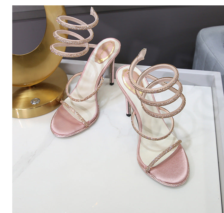 Red Carpet Rhinestone Wing Stilettos