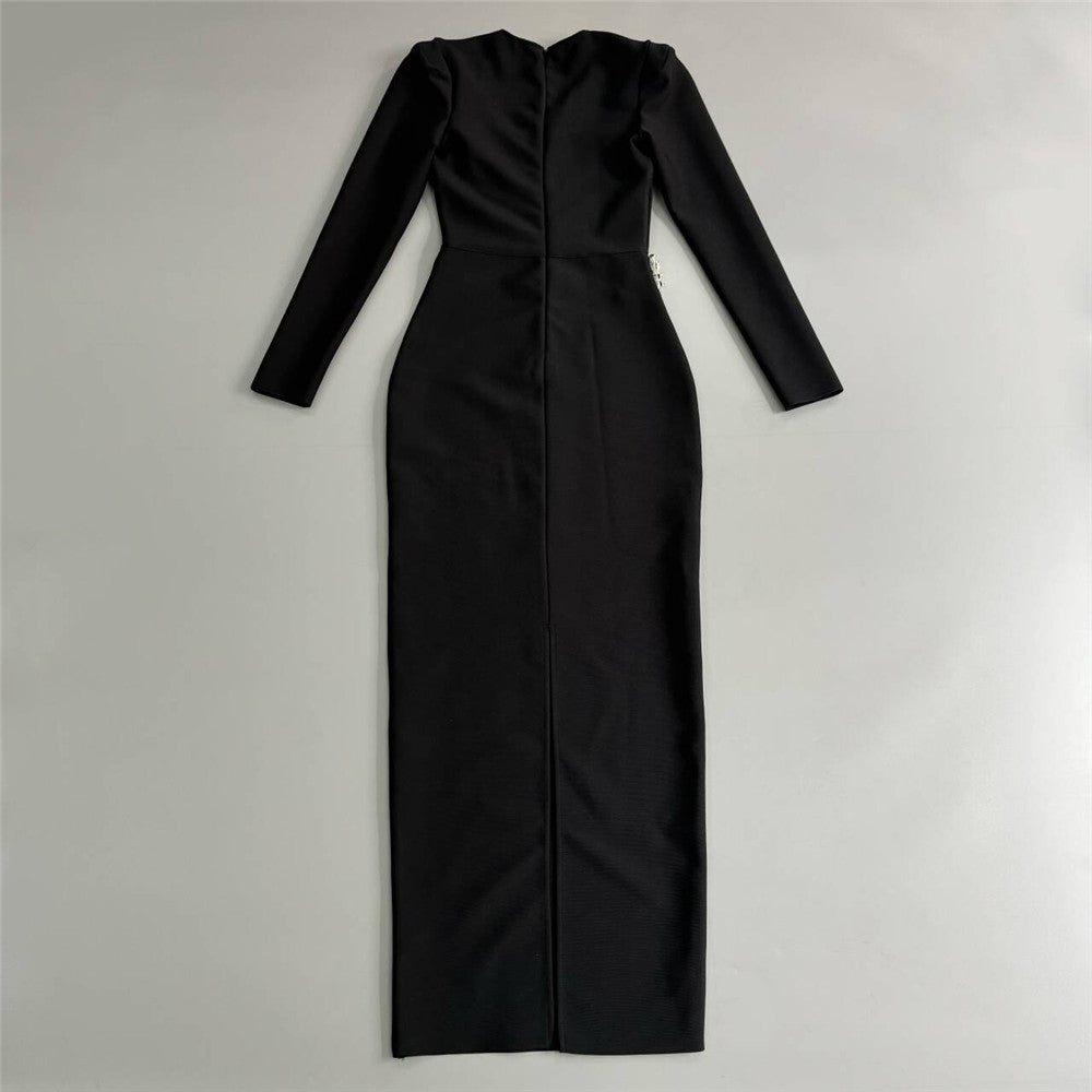 Minimalist Square Neck Bandage Dress