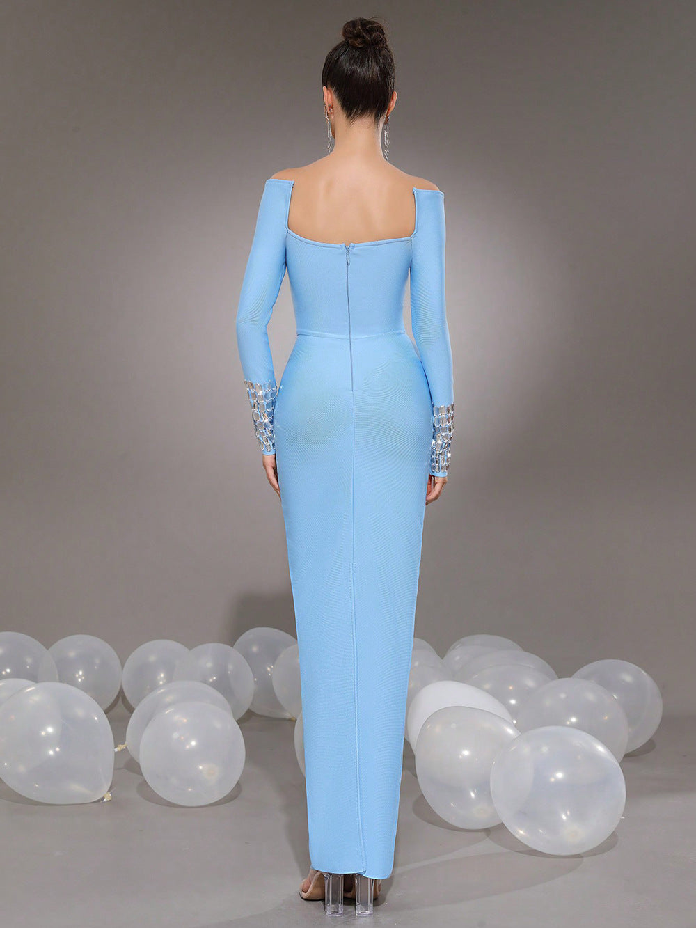 Luxury Curve-Enhancing Crystal Evening Dress