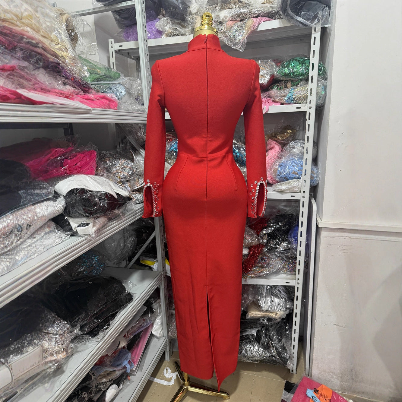Classy Luxury Diamond-Encrusted Elegant Bandage Dress