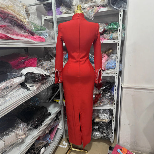 Classy Luxury Diamond-Encrusted Elegant Bandage Dress