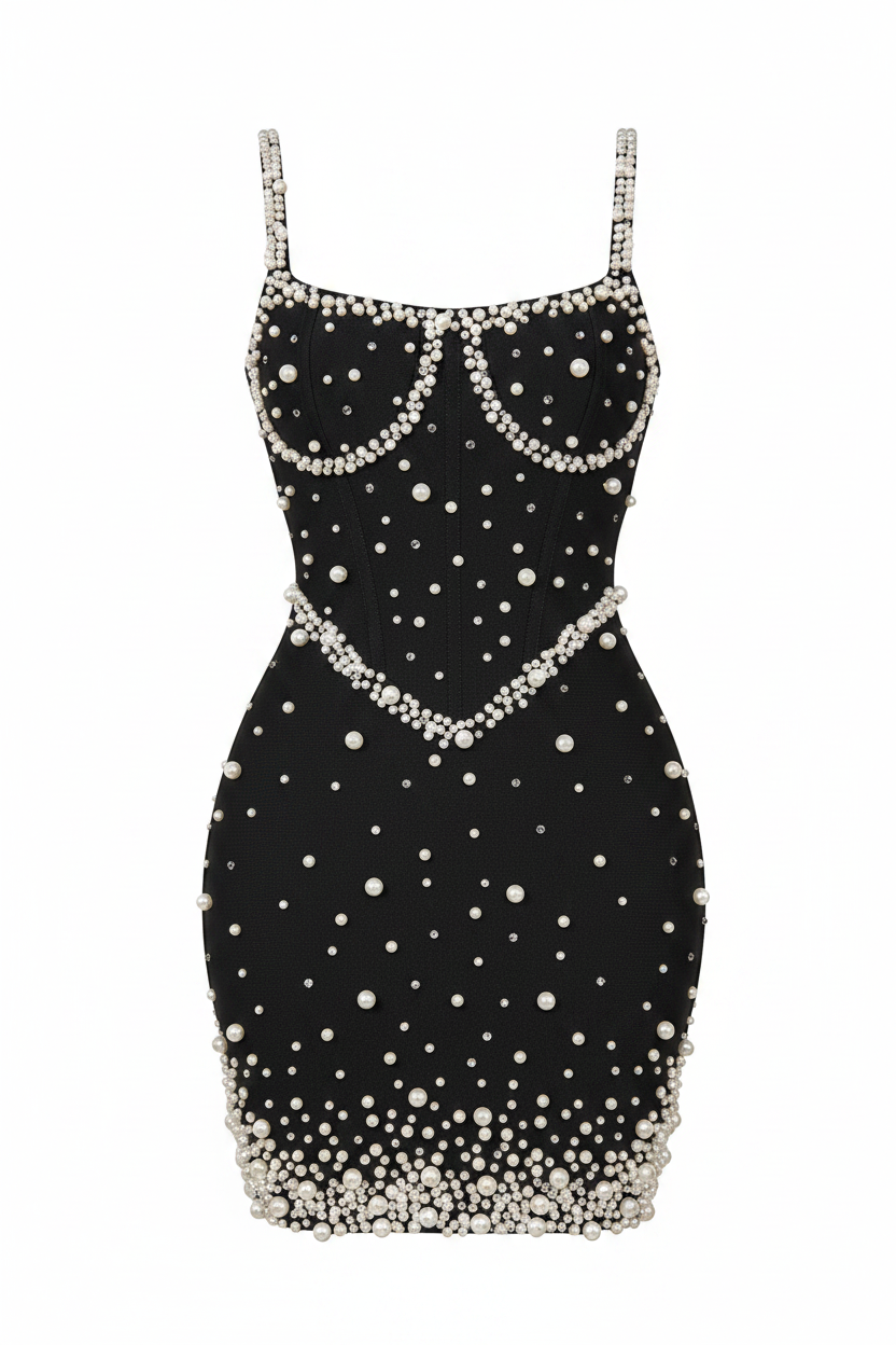 Luxe Ribbon-Texture Birthday Party Bandage Bodycon