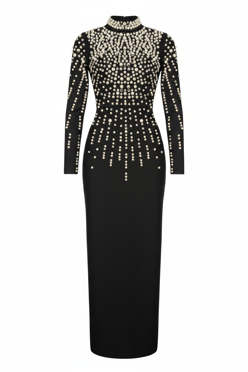 The Mrs. — Crystal-Strap Bandage Gown for Special Occasions