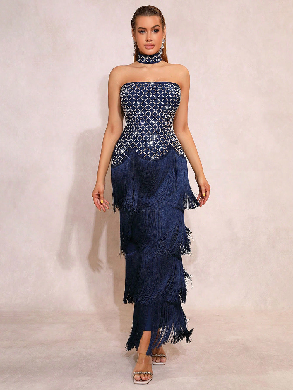 The Oracle Amethyst Crystal Bandage Dress