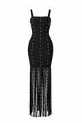 Arctic Glow — Crystal Bandage Gown for Standout Occasions