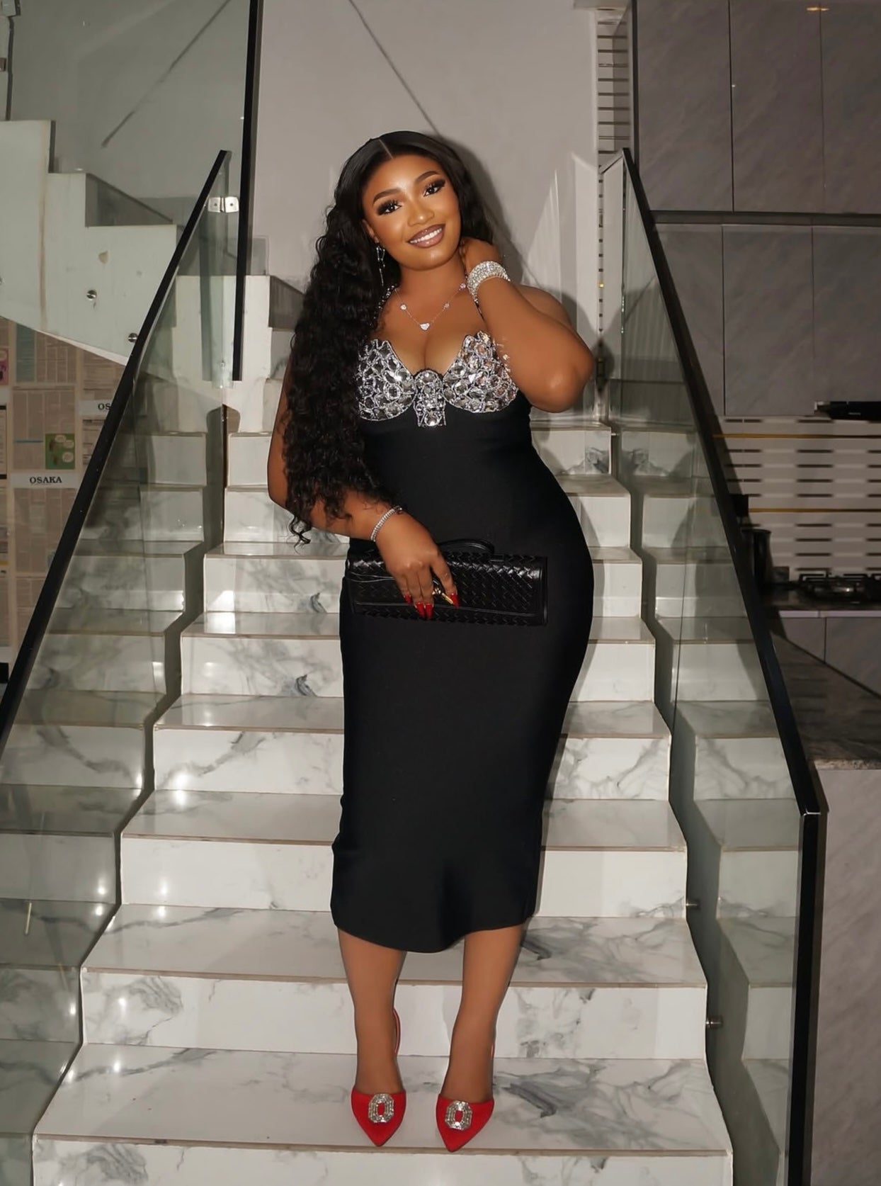 Sexy Beading Bodycon Bandage Dress - Bandage city