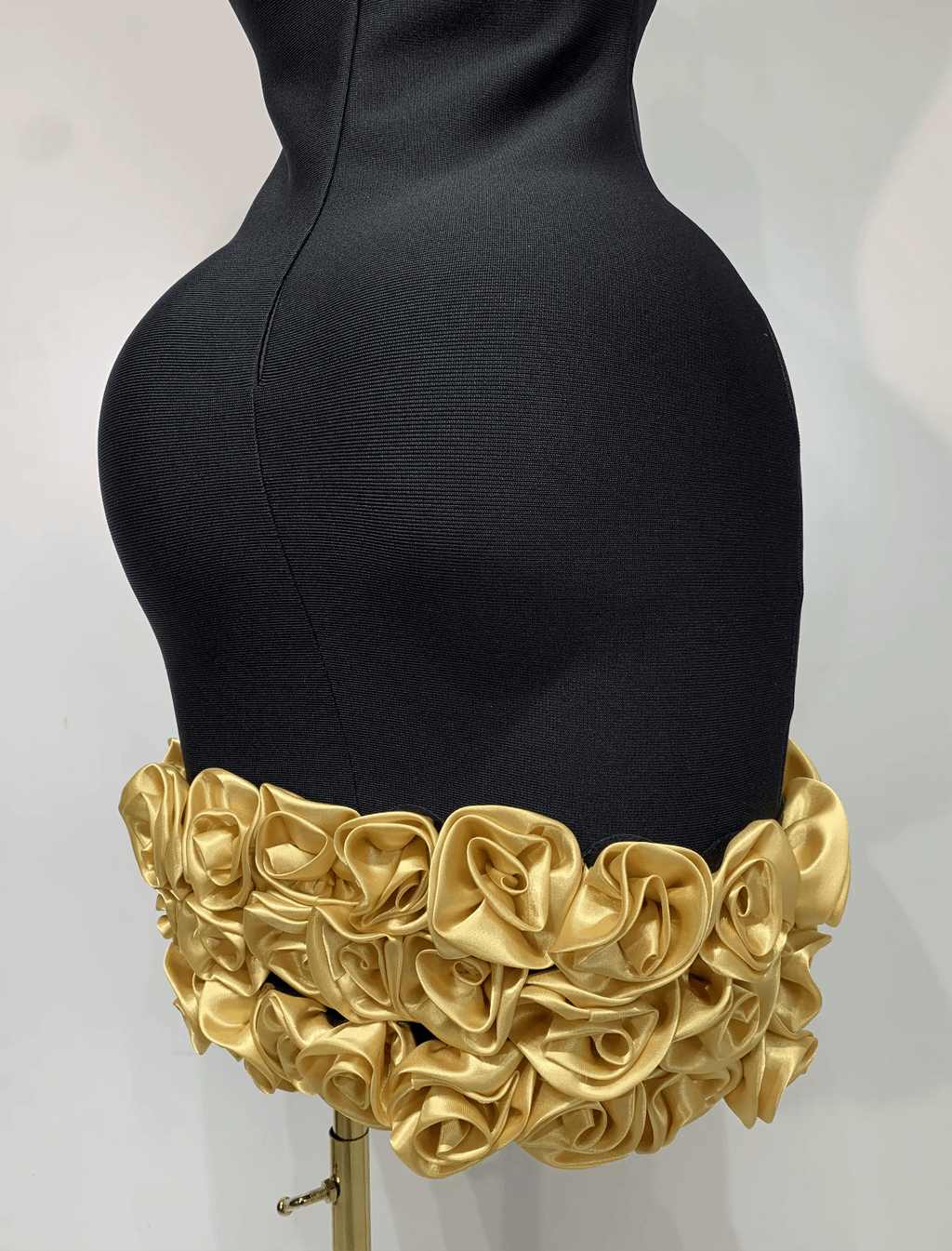 Sexy Strapless Gold Appliques Bodycon Short Bandage Dress - Bandage city