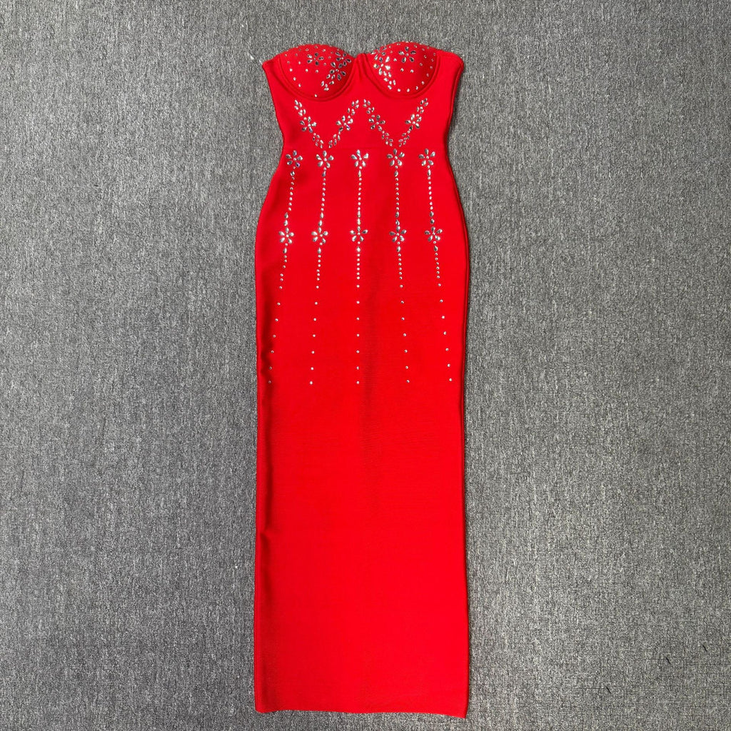 Sleeveless Slim Fit Independent Design Host Party Dress - Bandage city
