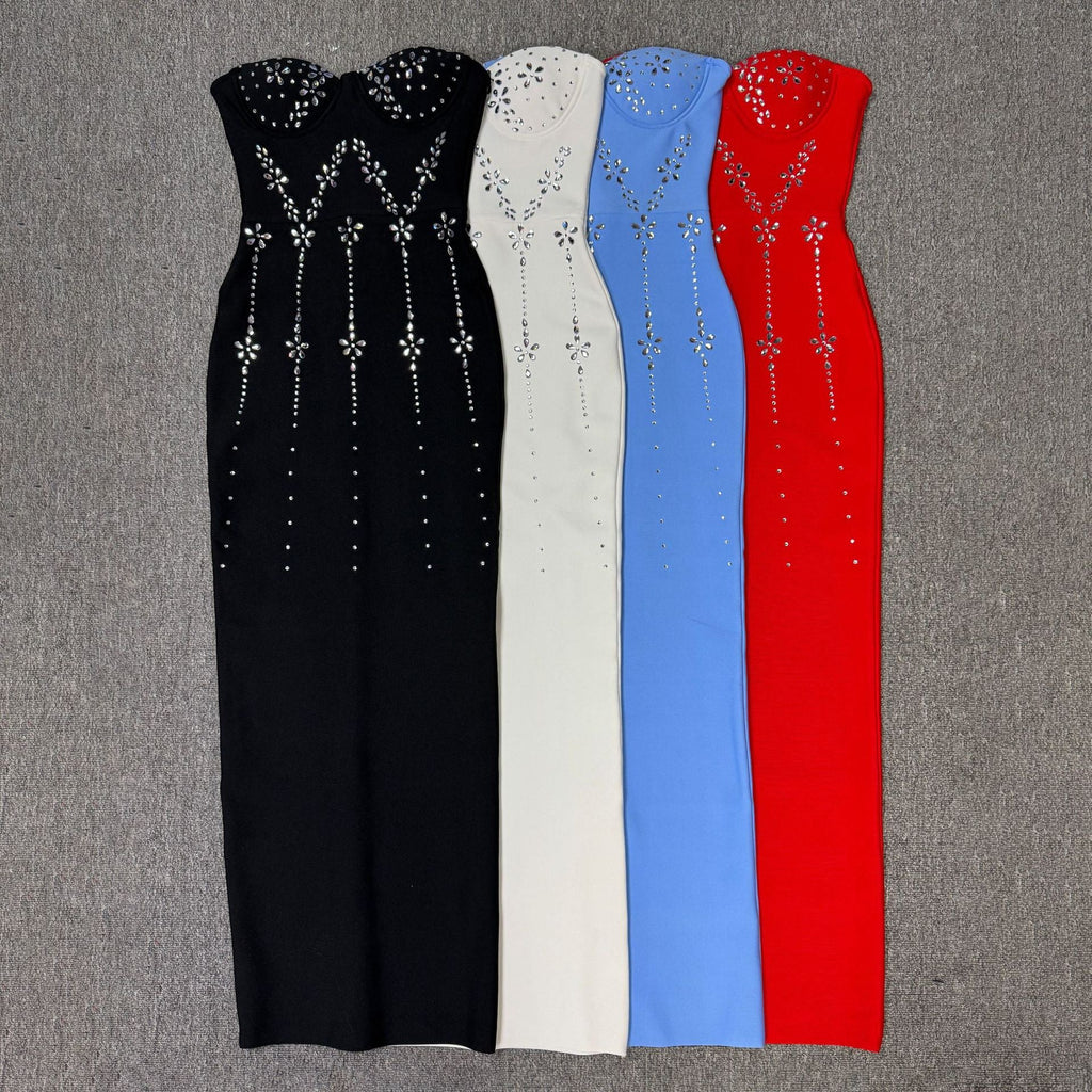 Sleeveless Slim Fit Independent Design Host Party Dress - Bandage city